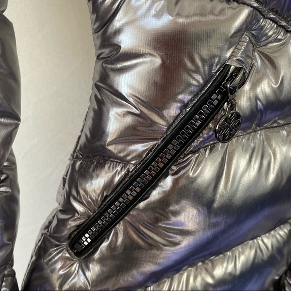 Dare 2B x Julien Macdonald Silver Long Puffer Coat US4 ($336) - Picture 4 of 9